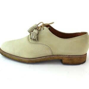 Royal Tweed Church's Cheaney of England White Leather Tassled Oxford